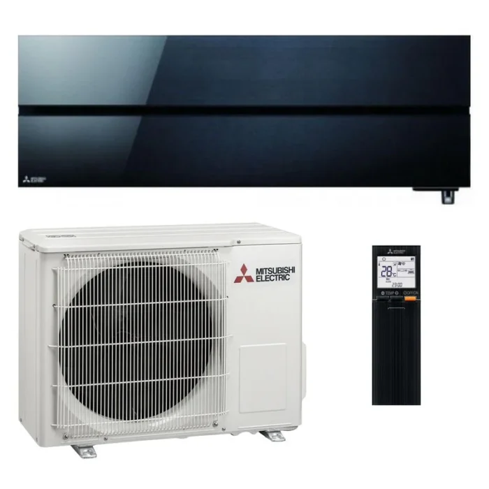 mitsubishi electric juodas šilumos siurblys oras oras kondikas.lt 2.5 ir 3.2 kW galingumo split